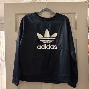 Adidas navy shine sweatshirt